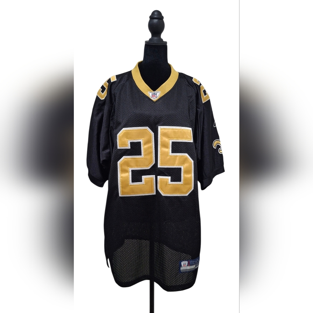 Vintage Reebok NFL On Field New Orleans Saints Reggie Bush #25 Home Jersey